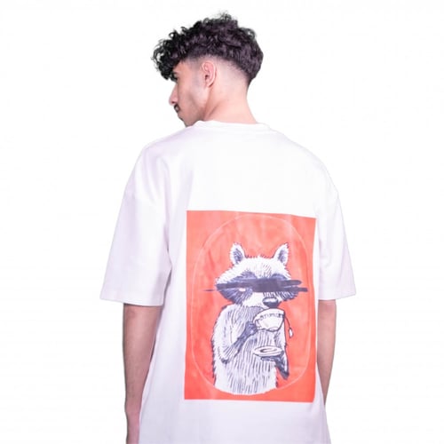 تيشيرت اوفر سايز - ابيض