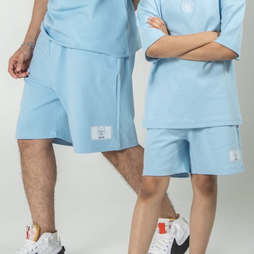 شورت اوفر سايز - سماوي