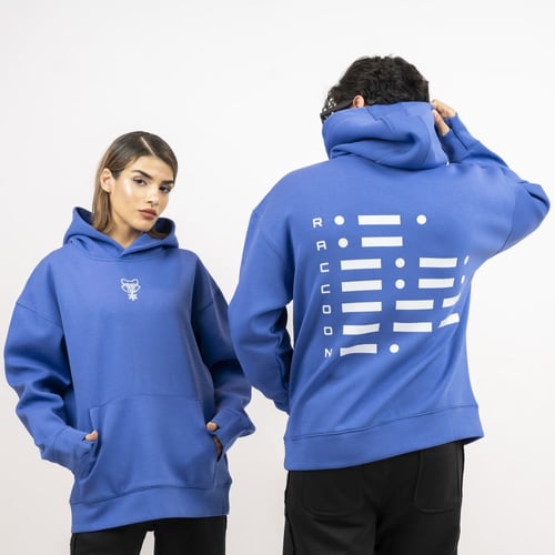 هودي شتاء راكون - ازرق