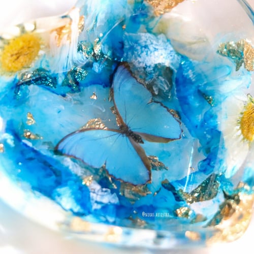 blue butterfly dish صحن