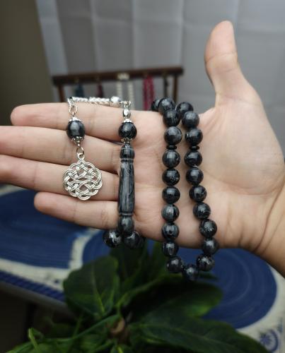 سبحة بكلايت سلفر مموج طربزونة