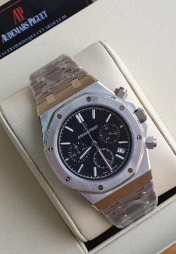 ادمرز رويال اوك مينا اسود كرونوغراف