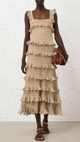 Lace gold dress
