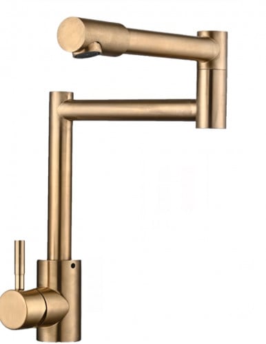 خلاط مجلى رقبة متحرك ذهبي