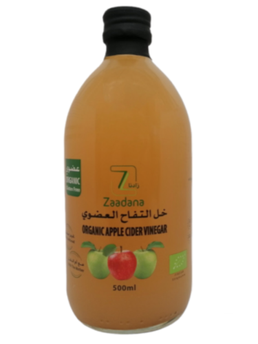 خل التفاح عضوي ايطالي زادنا 500مل
