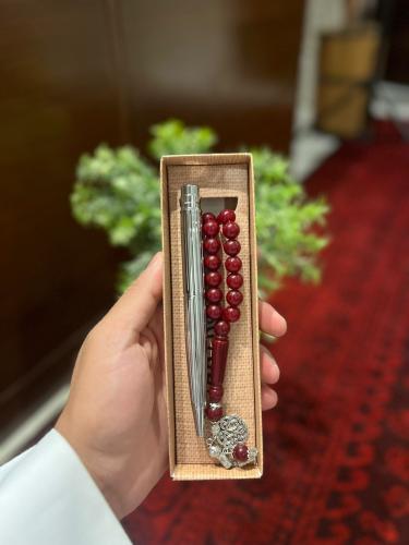 طقم دم الغزال وسانتوس فضي