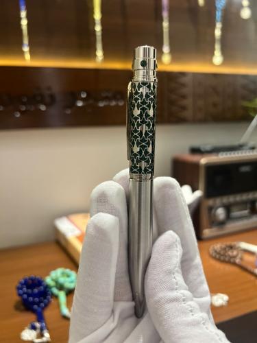 قلم باشا فضي و أخضر