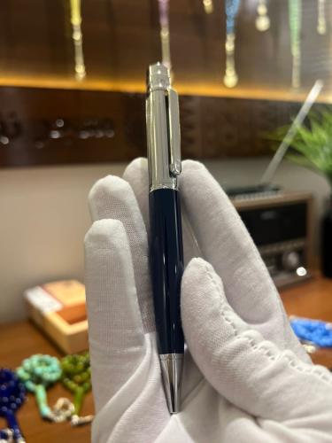 قلم سانتوس كحلي وفضي