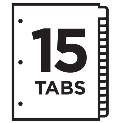 فواصل ورقية مع جدول محتويات قابل للطباعة -15 فاصل