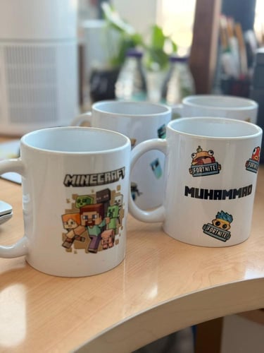 ورشة طباعة الكوب