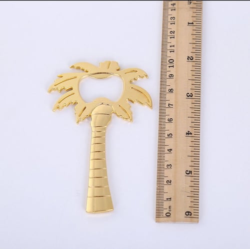 مفتاح زجاج فاخر بتصميم نخلة ذهبية