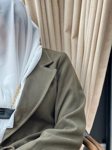 عباية شتوية زيتي - W001