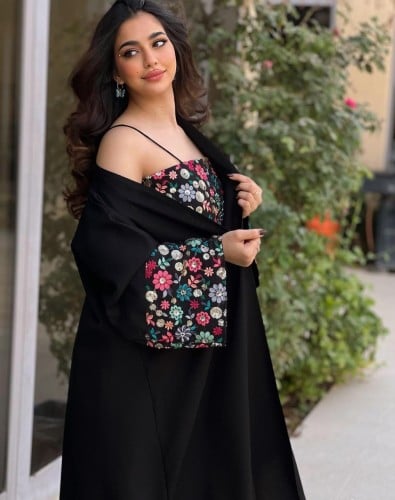 عباية + فستان - تطريز هندي