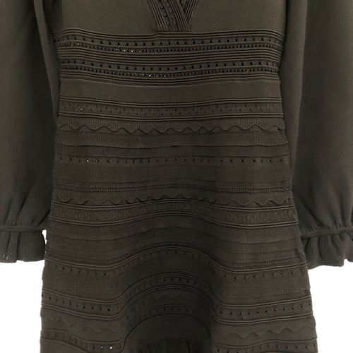 W46فستان ب اكمام طويلة قصير