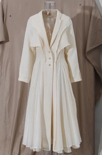 W87فستان مع ياقه