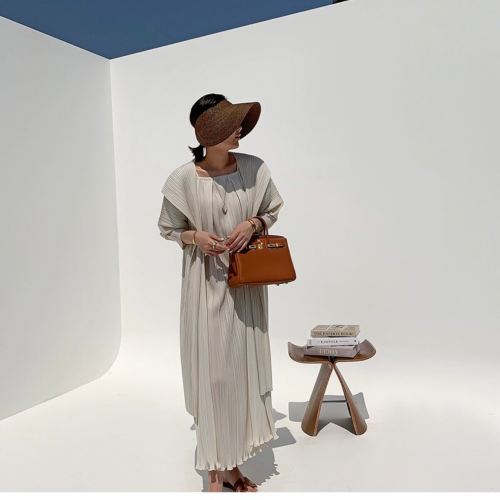 W30فستان معاه شال متصل