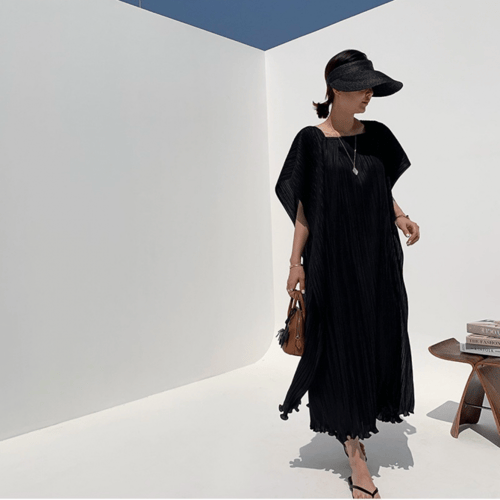 W30فستان معاه شال متصل