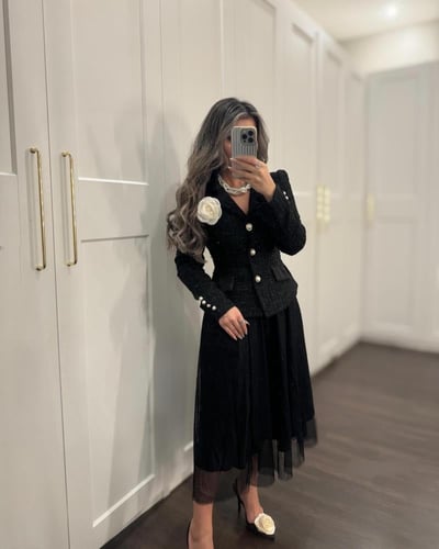 140Wطقم بليزر مع تنورة