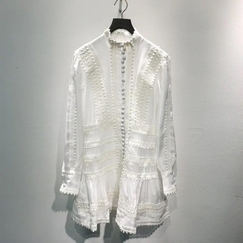 W106فستان ابيض قصير