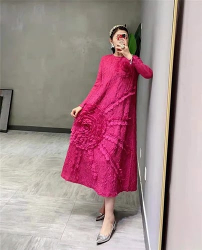 W24 فستان منقش فري سايز