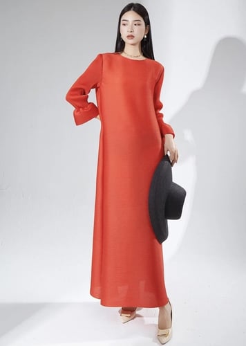 W108فستان فري سايز سادة