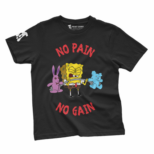 سبونج بوب – No Pain No Gain | تيشرت - للجنسين -