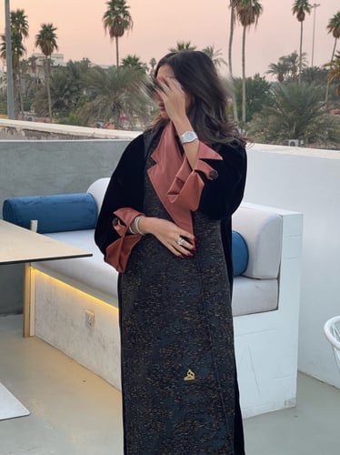 القماش تفته مطرز + مخمل + جلد (شحن فوري)