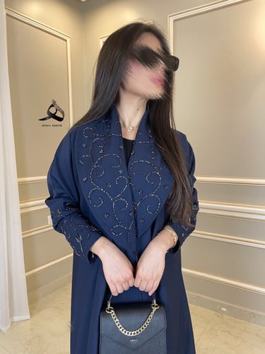 القماش كريب ملكي لون كحلي