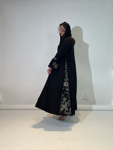 القماش كريب ملكي - كريب مطرز