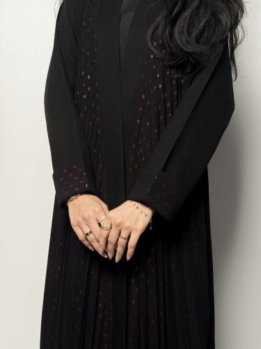 عباية حرائر شفون مبطن مشجر عودي