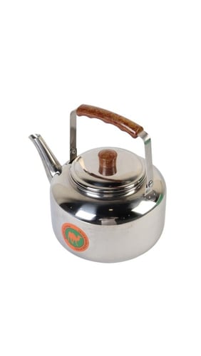 إبريق شاي ستانلس ستيل بمقبض خشبي – سعة ‎1.5‎ لتر