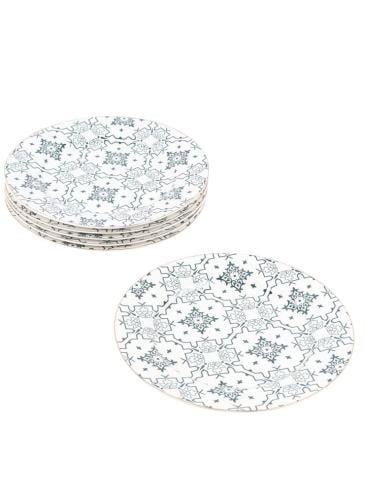 طقم سفره من البورسلين الفاخر مكون من 6 قطع ألوان