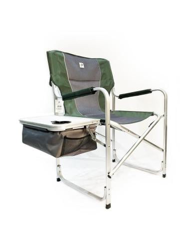 كرسي ألمنيوم تنفيذي فاخر مع طاولة وحافظة جانبية