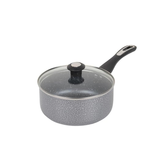 طقم قدور جرانيت غير لاصق 7 قطع لون رمادي