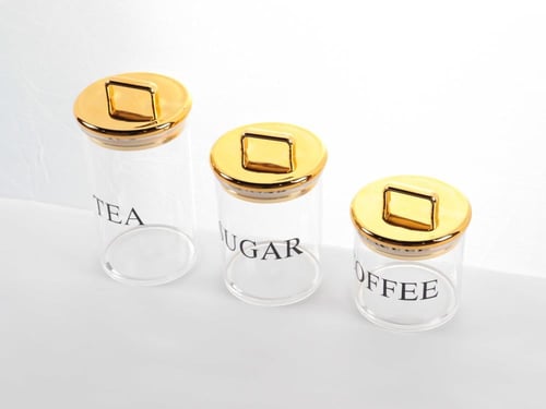 طقم علب سكر وشاي وقهوة