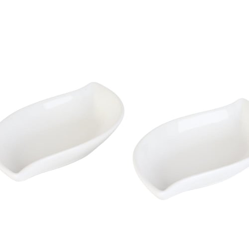 طقم قوالب سيراميك 2حبات لون أبيض