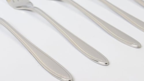 طقم شوك ستانلس ستيل عدد 6 قطع بتصميم عصري