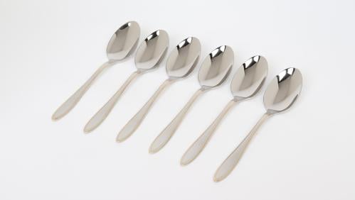 طقم ملاعق ستانلس ستيل عدد 6 قطع بتصميم عصري