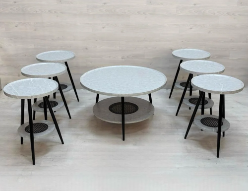 طقم طاولات دائرية 7قطع