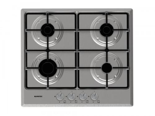 سطح غاز ستانلس ستيل 4 شعلات 60x60 سم فضي