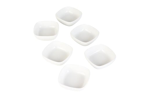 طقم قوالب سيراميك 6 حبات لون أبيض
