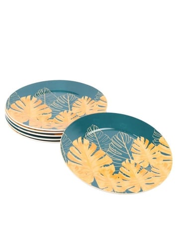 طقم سفره من البورسلين الفاخر مكون من 6 قطع ألوان ح...