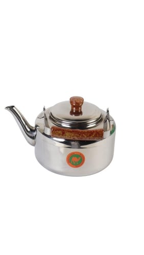 إبريق شاي ستانلس ستيل بمقبض خشبي – سعة ‎4 لتر