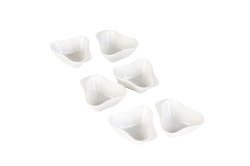 طقم قوالب سيراميك 6 حبات لون أبيض