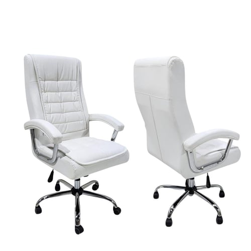 كرسي جلد دوار