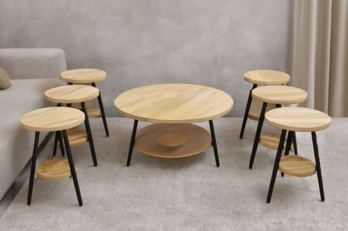 طقم طاولات دائرية 7قطع