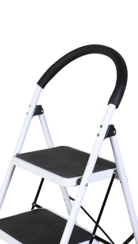 سلم حديد بأربع درجات مع مقبض حماية مبطّن