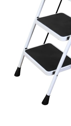 سلم حديد بأربع درجات مع مقبض حماية مبطّن