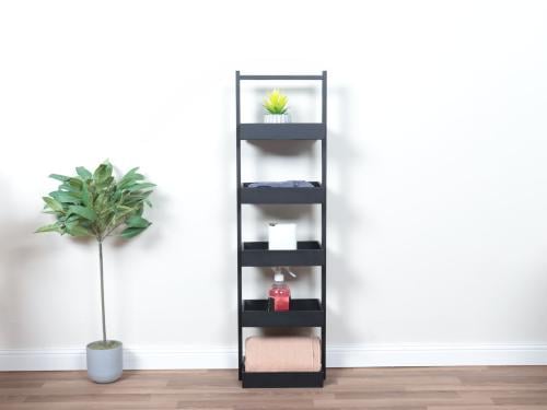 رف تخزين اسود 5 أرفف