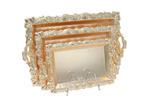 طقم طوفريات هوم فيو استيل ذهبي 3 حبة